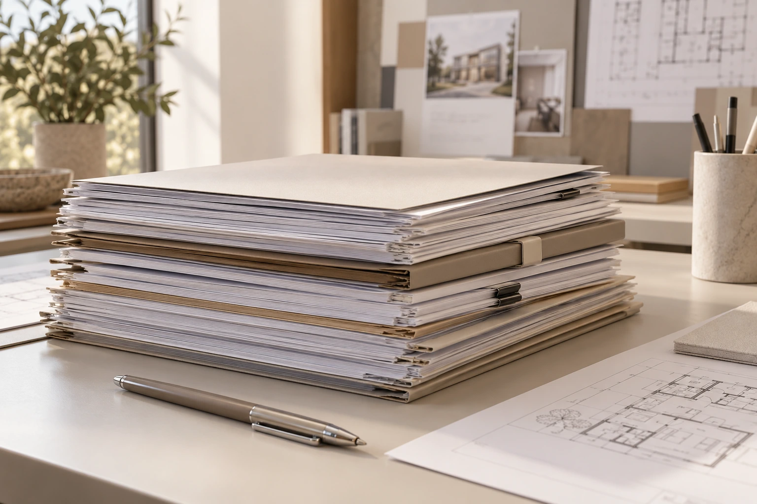 Documentación y expedientes para trámites de construcción